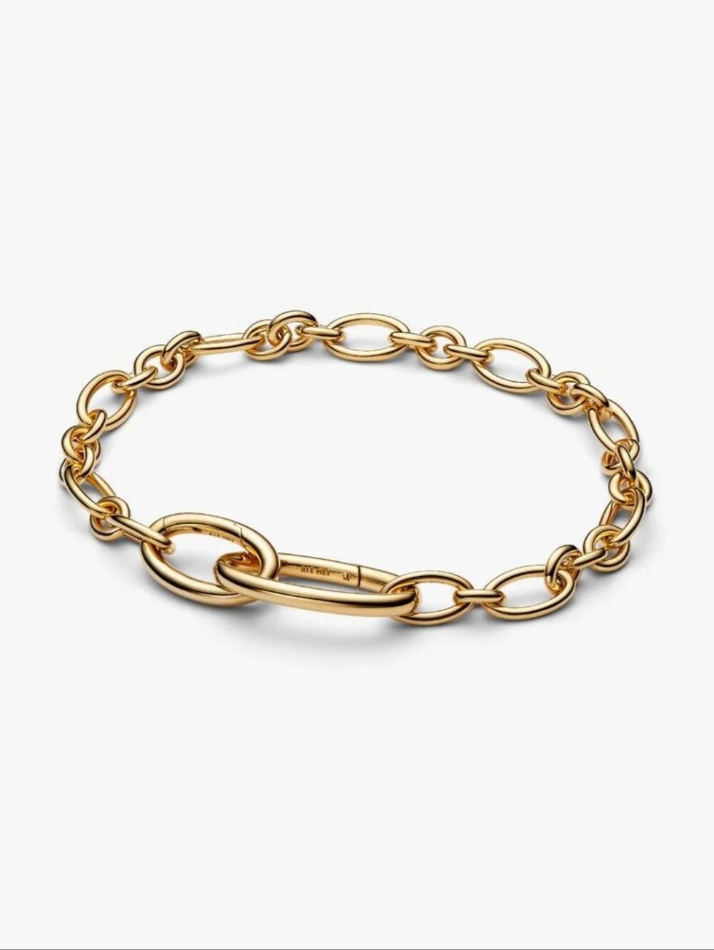 Pandora  Openable Oval Link Chain Bracelet14k Gold-plated unique metal blend